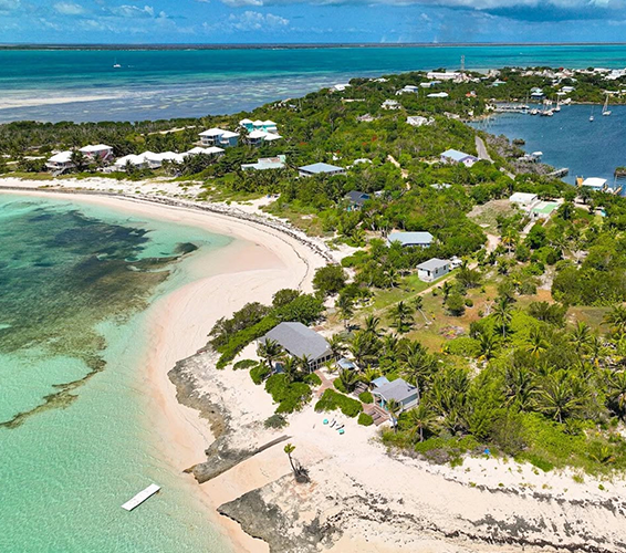 aerial view of the coast